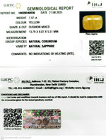 Load image into Gallery viewer, 7.57/CT Natural Yellow Sapphire With Govt Lab Certificate (4551)