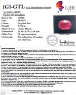 Load image into Gallery viewer, 3.79/CT Natural Mozambique Ruby with Govt. Lab Certificate-RUBY9V