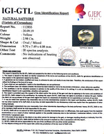 Load image into Gallery viewer, 2.98/CT Natural Yellow Sapphire with Govt Lab Certificate-(YELSA9W)