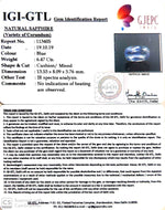 Load image into Gallery viewer, 6.47/CT Natural Blue Sapphire With Govt Lab Certificate-BLUSA9W