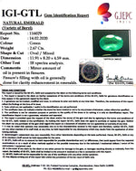 Load image into Gallery viewer, 2.67/CT Natural Panna Stone with Govt. Lab Certificate (12210)
