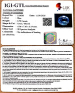 Load image into Gallery viewer, 3.70/CT Natural Blue Sapphire with Govt Lab Certificate-BLUSA9V