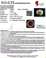 Load image into Gallery viewer, 4.16 Ratti Natural Ceylonese Pukhraj Stone with Govt Lab Certificate-(YELSA9T)
