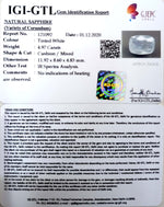 Load image into Gallery viewer, 5.33 Ratti Natural White Sapphire with Govt Lab Certificate - (6771)