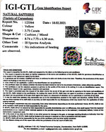 Load image into Gallery viewer, 4.16 Ratti Natural yellow sapphire with Govt Lab Certificate-(34410)