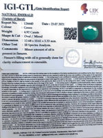 Load image into Gallery viewer, 5.46 Ratti Natural Panna Stone with Govt. Lab Certified-(3441)