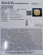 Load image into Gallery viewer, 8.45/CT Natural Yellow Sapphire with Govt Lab Certificate-(1221)
