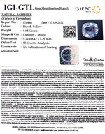 Load image into Gallery viewer, 5.19 Ratti Pitambari blue sapphire with Govt Lab Certificate-(16650)