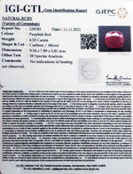 Load image into Gallery viewer, 5.05 Ratti Natural New Burma Ruby with Govt. Lab Certificate-(4551)
