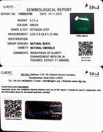Load image into Gallery viewer, 3.72/CT Natural Emerald Stone with Govt. Lab Certified (34410)