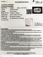 Load image into Gallery viewer, 10.19/CT Natural Pink Sapphire with Govt Lab Certificate (16650)