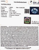 Load image into Gallery viewer, 6.67 Ratti Blue Topaz with Govt Lab Certificate-(1665)