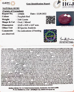 Load image into Gallery viewer, 3.66/CT Natural Mozambique Ruby with Govt. Lab Certificate-(12210)