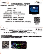 Load image into Gallery viewer, 8.29/CT Natural Blue Sapphire with Govt Lab Certificate-BLUSA9S