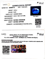 Load image into Gallery viewer, 3.90/CT Natural Blue Sapphire with Govt Lab Certificate (6771)