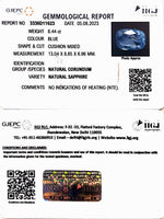 Load image into Gallery viewer, 8.44/CT Natural Blue Sapphire with Govt Lab Certificate (45510)