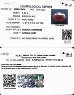Load image into Gallery viewer, 5.43/CT Natural Indian Ruby with Govt. Lab Certificate (1221)