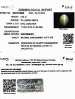 Load image into Gallery viewer, 4.56/CT Natural Chrysoberyl Cat's Eye with Govt. Lab Certificate (6771)