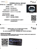 Load image into Gallery viewer, 3.10/CT Natural Zircon with Govt. Lab certificate (4551)