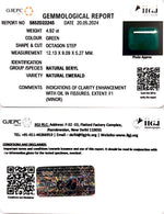 Load image into Gallery viewer, 4.92/CT Natural Panna Stone with Govt. Lab Certificate-3441