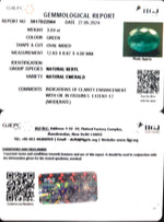 Load image into Gallery viewer, 3.04/CT Natural Panna Stone with Govt. Lab Certificate-23310