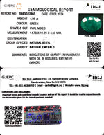 Load image into Gallery viewer, 4.95/CT Natural Panna Stone with Govt. Lab Certificate-1665