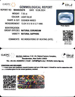 Load image into Gallery viewer, 7.55/CT Natural Blue Sapphire with Govt Lab Certificate-34410
