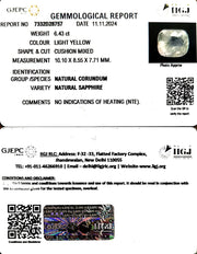 6.43/CT Natural Ceylonese Pukhraj with Govt Lab Certificate-16650