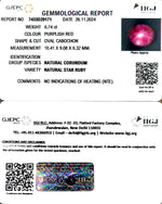 Load image into Gallery viewer, 6.74/CT Natural Star Ruby with Govt. Lab Certificate-5661