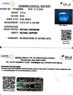 Load image into Gallery viewer, 3.70/CT Natural Blue Sapphire with Govt Lab Certificate-8991