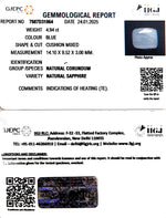 Load image into Gallery viewer, 4.94/CT Natural Blue Sapphire with Govt Lab Certificate-8991