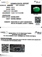 Load image into Gallery viewer, 8.32/CT Natural Panna Stone with Govt. Lab Certificate