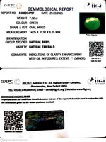 Load image into Gallery viewer, 7.52/CT Natural Panna Stone with Govt. Lab Certificate