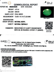 4.76/CT Natural Panna Stone with Govt. Lab Certificate
