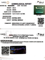 Load image into Gallery viewer, 4.80/CT Natural Panna Stone with Govt. Lab Certificate (56610)