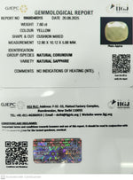 Load image into Gallery viewer, 7.60/CT Natural Yellow Sapphire With Govt Lab Certificate (4551)