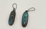 Load image into Gallery viewer, 12.60/GM LABRADROITE SILVER EAR RINGS (525)
