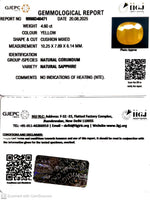 Load image into Gallery viewer, 4.60/CT Natural Yellow Sapphire With Govt Lab Certificate (6771)