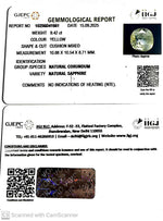 Load image into Gallery viewer, 9.42/CT Natural Yellow Sapphire With Govt Lab Certificate (12210)