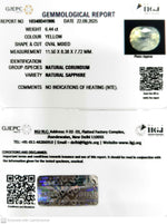 Load image into Gallery viewer, 6.44/CT Natural Yellow Sapphire With Govt Lab Certificate (16650)