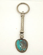 Load image into Gallery viewer, 24.70/GM TURQUISE SILVER KEY CHAIN (525)