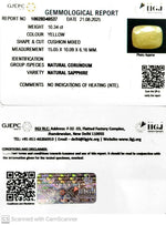 Load image into Gallery viewer, 10.34/CT Natural Yellow Sapphire With Govt Lab Certificate (2331)