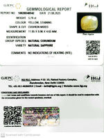 Load image into Gallery viewer, 5.79/CT Natural Yellow Sapphire With Govt Lab Certificate (1221)