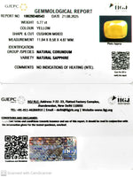 Load image into Gallery viewer, 5.77/CT Natural Yellow Sapphire With Govt Lab Certificate (2331)