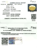 Load image into Gallery viewer, 4.01/CT Natural Yellow Sapphire With Govt Lab Certificate (4551)