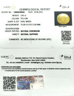 Load image into Gallery viewer, 3.95/CT Natural Yellow Sapphire With Govt Lab Certificate (2331)