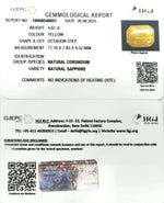 Load image into Gallery viewer, 4.62/CT Natural Yellow Sapphire With Govt Lab Certificate (1221)