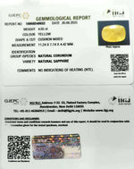 Load image into Gallery viewer, 4.05/CT Natural Yellow Sapphire With Govt Lab Certificate (4551)