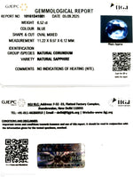Load image into Gallery viewer, 6.52/CT Natural Blue Sapphire with Govt Lab Certificate (110000)