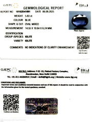 5.83/CT Natural Iolite With Govt. Lab Certificate (2331)